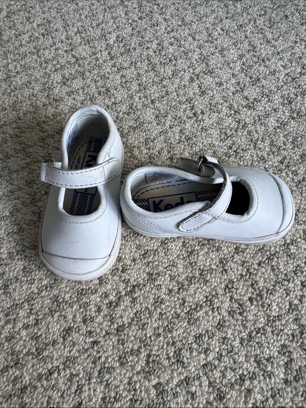 Keds Kids White Mary Jane Hook-and-Loop Dress Shoes